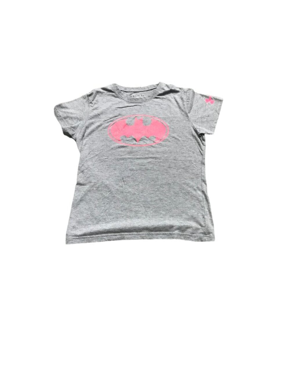 Under Armour Heat Gear Loose Fit Gray Batman T-Shirt Youth Girls Size Medium